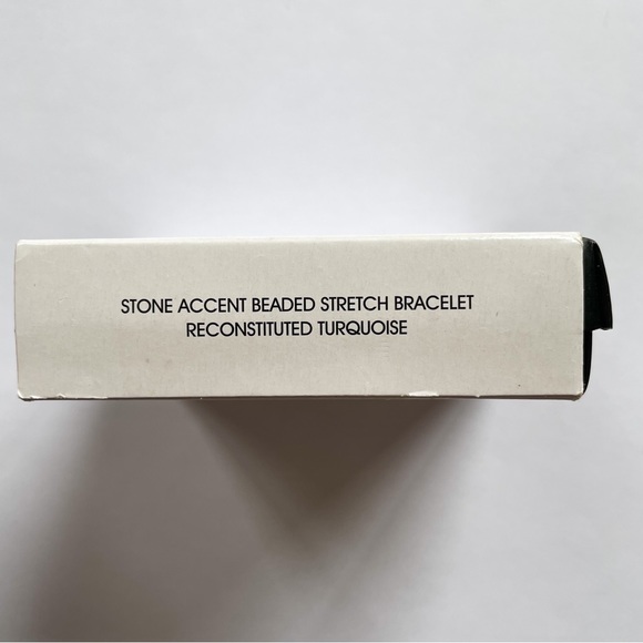 2 New AVON Bracelets: Precious Charms Birthstone Emerald Gold Turquoise Stretch - Picture 6 of 8